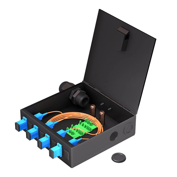 How many megabits does the fiber optic terminal box support 